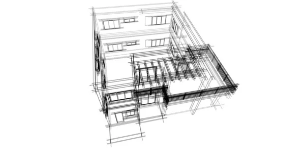 Abstrakcyjny Projekt Tapety Architektonicznej Cyfrowe Tło Koncepcyjne — Zdjęcie stockowe