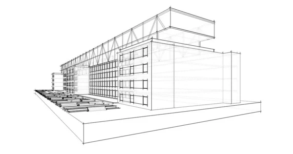 Abstrakcyjny Projekt Tapety Architektonicznej Cyfrowe Tło Koncepcyjne — Zdjęcie stockowe