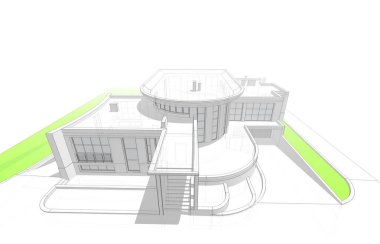 soyut mimari duvar kağıdı tasarımı, dijital konsept arkaplan