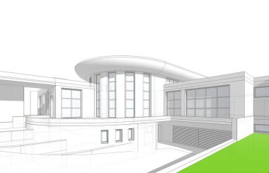 soyut mimari duvar kağıdı tasarımı, dijital konsept arkaplan