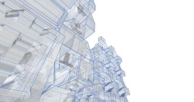 soyut mimari duvar kağıdı tasarımı, dijital konsept arkaplan