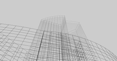 Mimari sanat konseptinde soyut çizgiler, minimum geometrik şekiller. 