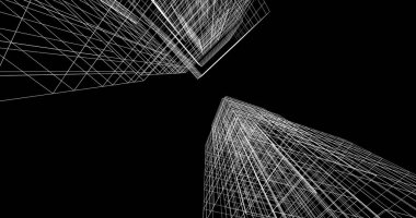 soyut mimari duvar kağıdı tasarımı, dijital konsept arkaplan