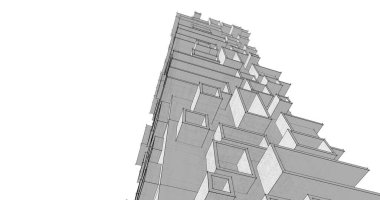 soyut mimari duvar kağıdı tasarımı, dijital konsept arkaplan