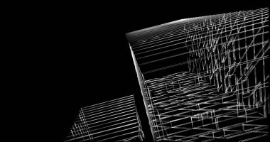 soyut mimari duvar kağıdı tasarımı, dijital konsept arkaplan