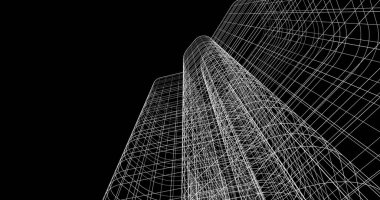 soyut mimari duvar kağıdı tasarımı, dijital konsept arkaplan