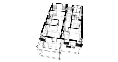 soyut mimari duvar kağıdı tasarımı, dijital konsept arkaplan