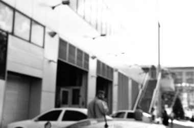 Bulanık şehir manzarası, soyut arkaplan 