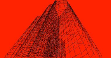 soyut mimari duvar kağıdı tasarımı, dijital konsept arkaplan