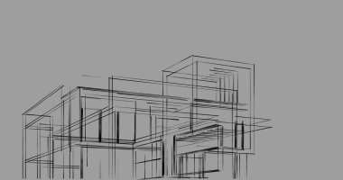 soyut mimari duvar kağıdı tasarımı, dijital konsept arkaplan