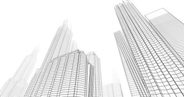 soyut mimari duvar kağıdı tasarımı, dijital konsept arkaplan