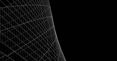 Mimari sanat konseptinde soyut çizgiler, minimum geometrik şekiller. 