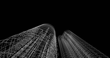 soyut mimari duvar kağıdı tasarımı, dijital konsept arkaplan