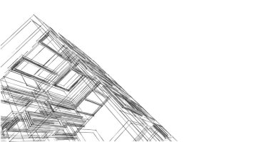 soyut mimari duvar kağıdı tasarımı, dijital konsept arkaplan