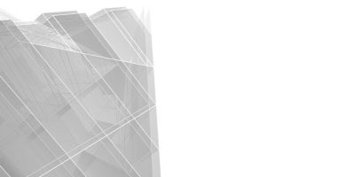 Mimari sanat konseptinde soyut çizgiler, minimum geometrik şekiller. 