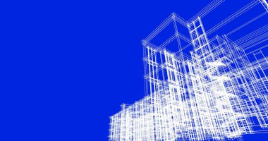 soyut mimari duvar kağıdı tasarımı, dijital konsept arkaplan