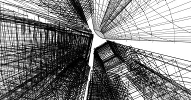 soyut mimari duvar kağıdı tasarımı, dijital konsept arkaplan