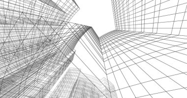 soyut mimari duvar kağıdı tasarımı, dijital konsept arkaplan