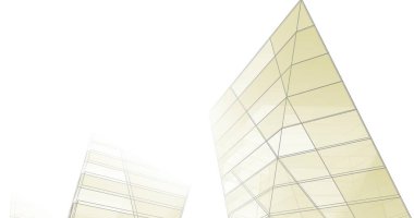 Mimari sanat konseptinde soyut çizgiler, minimum geometrik şekiller. 