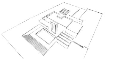 soyut mimari duvar kağıdı tasarımı, dijital konsept arkaplan