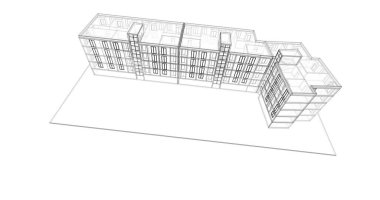 soyut mimari duvar kağıdı tasarımı, dijital konsept arkaplan