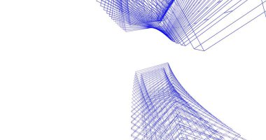soyut mimari duvar kağıdı tasarımı, dijital konsept arkaplan