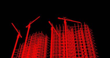 soyut mimari duvar kağıdı tasarımı, dijital konsept arkaplan