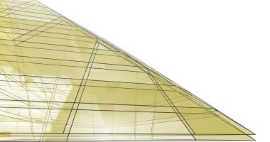 Mimari sanat konseptinde soyut çizgiler, minimum geometrik şekiller. 