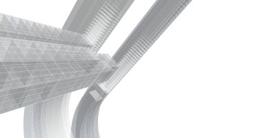 Mimari sanat konseptinde soyut çizgiler, minimum geometrik şekiller. 