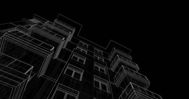 soyut mimari duvar kağıdı tasarımı, dijital konsept arkaplan