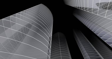 soyut mimari duvar kağıdı tasarımı, dijital konsept arkaplan