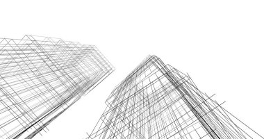 soyut mimari duvar kağıdı tasarımı, dijital konsept arkaplan