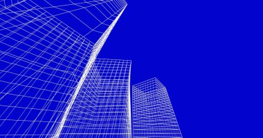 soyut mimari duvar kağıdı tasarımı, dijital konsept arkaplan