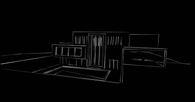 soyut mimari duvar kağıdı tasarımı, dijital konsept arkaplan