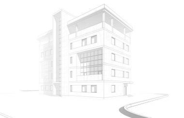 soyut mimari duvar kağıdı tasarımı, dijital konsept arkaplan