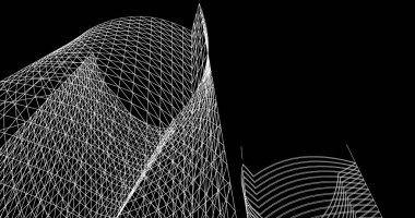 soyut mimari duvar kağıdı tasarımı, dijital konsept arkaplan