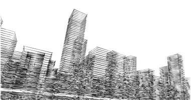 soyut mimari duvar kağıdı tasarımı, dijital konsept arkaplan