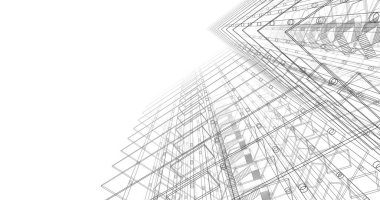 soyut mimari duvar kağıdı tasarımı, dijital konsept arkaplan