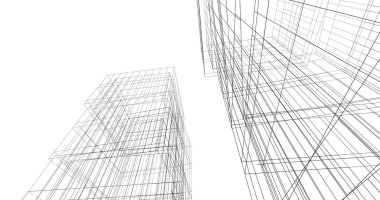 soyut mimari duvar kağıdı tasarımı, dijital konsept arkaplan