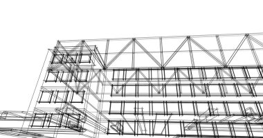 soyut mimari duvar kağıdı tasarımı, dijital konsept arkaplan