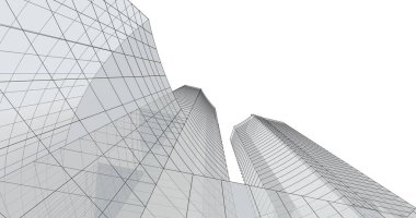 soyut mimari duvar kağıdı tasarımı, dijital konsept arkaplan