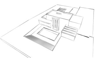 soyut mimari duvar kağıdı tasarımı, dijital konsept arkaplan