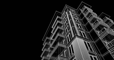 soyut mimari duvar kağıdı tasarımı, dijital konsept arkaplan