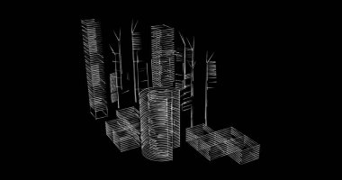 soyut mimari duvar kağıdı tasarımı, dijital konsept arkaplan