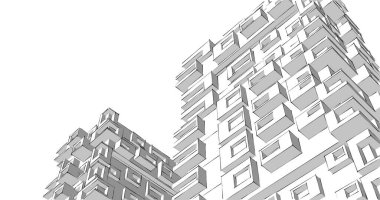 soyut mimari duvar kağıdı tasarımı, dijital konsept arkaplan