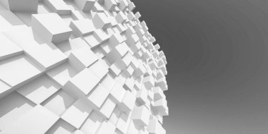 Arkaplanda mimari bina 3d illüstrasyon