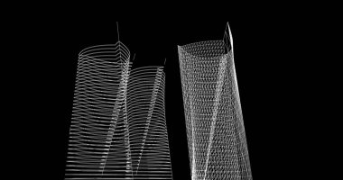 soyut mimari duvar kağıdı tasarımı, dijital konsept arkaplan