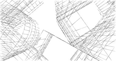 soyut mimari duvar kağıdı tasarımı, dijital konsept arkaplan