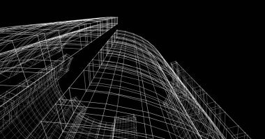 soyut mimari duvar kağıdı tasarımı, dijital konsept arkaplan