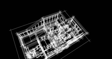 soyut mimari duvar kağıdı tasarımı, dijital konsept arkaplan